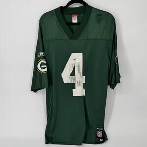 Green Bay Packers Football Jersey Mens Medium Green NFL Reebok Brett Favre